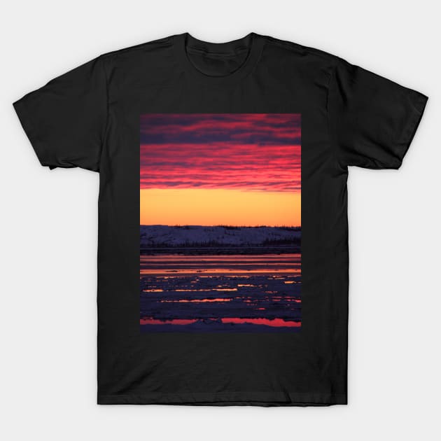 Sunset at Churchill, Canada T-Shirt by Carole-Anne